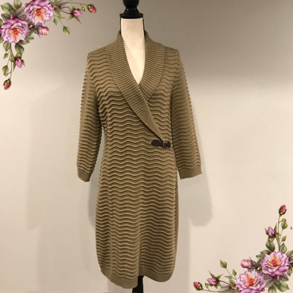 Calvin Klein Dresses & Skirts - Today’s sale. Calvin Klein long sleeve v-neck Knit Sweater Dress